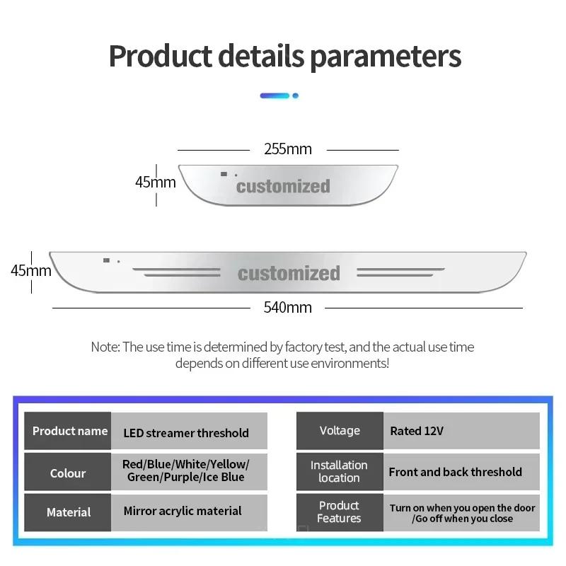 Car Sticker For Mercedes Benz W203 W204 W212 W213 W209 W214 W222 W218 W176 Car Door Sill Light LED Welcome Pedal Projector Thres