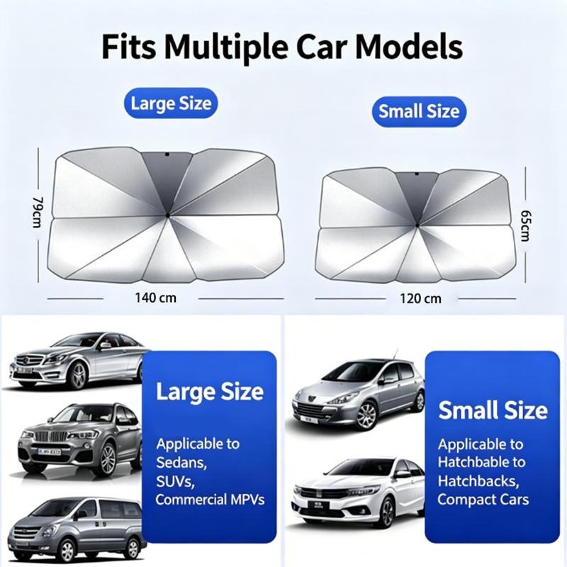 Summer car sunshade, front windshield sunshade device, car sunshade, heat insulation sunshade, car sunshade, car sunshade small