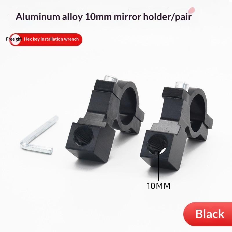 2Pcs Motorcycle Mirror Mount Aluminum Alloy Universal Bracket 8/10Mm Handlebar Rearview Holder For Cycling Commuting Riding