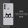 Cute Funny Lucky Cat Cover Phone Case for Motorola Moto G71 G72 G60 G22 G50 G51 G52 G53 G73 G60s G30 G32 G31 Black Soft