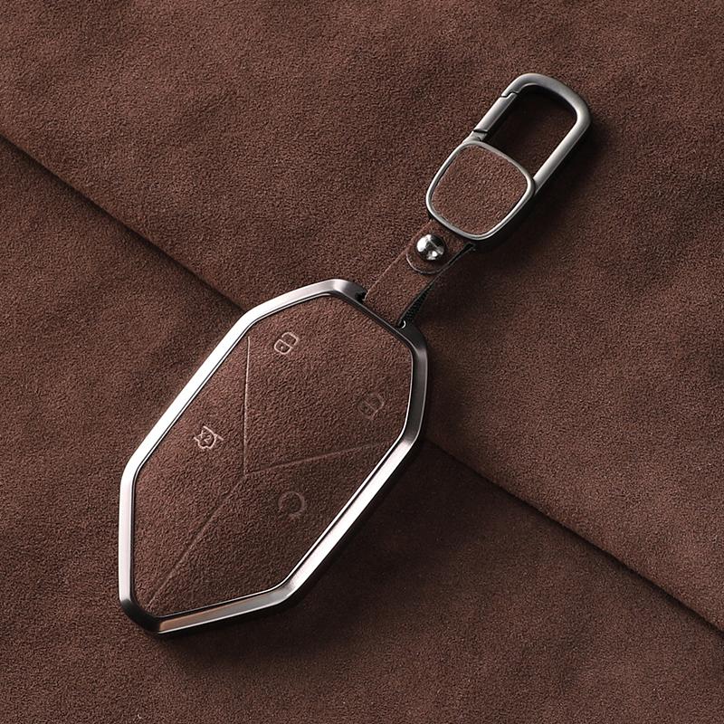 Alcantara Car Key Case Bag For BYD Equation Leopard 5 8 Titanium 7/ Titanium 3 KeyChain Interior Decor Accessories