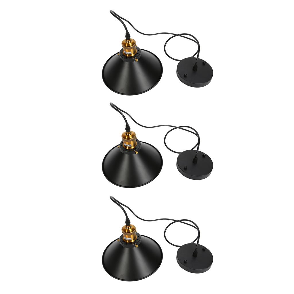3Set E27 Industrial Ceiling Light Black Wrought Iron Ceiling Light Corridor Light for Outdoor