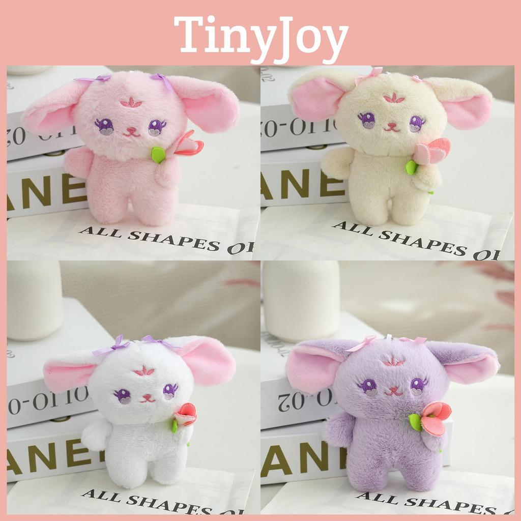 Adorable Flower Bunny Plush Toy Keychain Cute Soft Short Plush Material