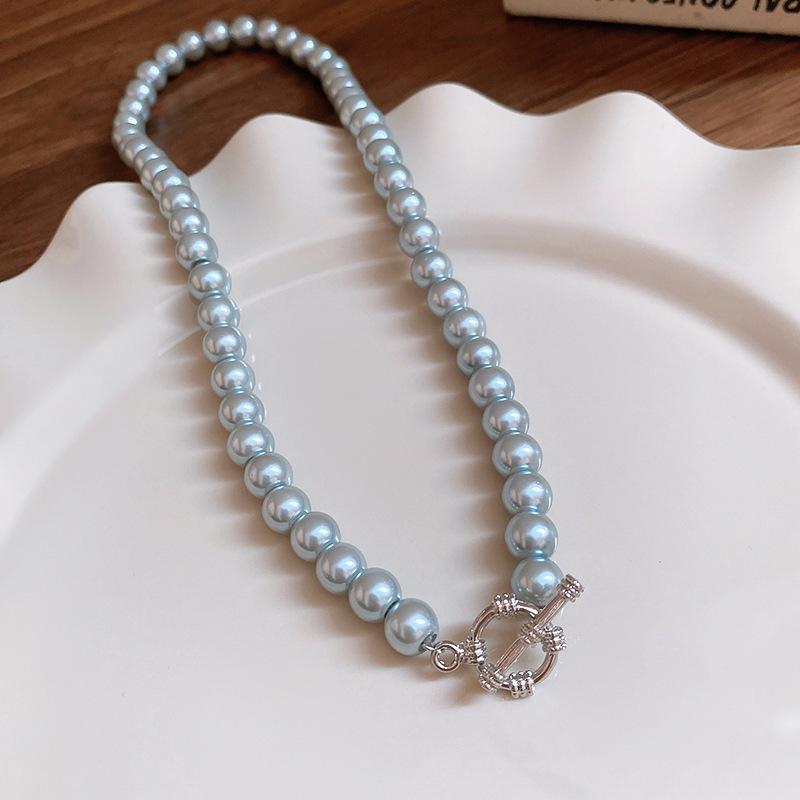 Elegante französische doppelreihige Perlenkette: Vielseitige, hochwertige Schlüsselbeinkette