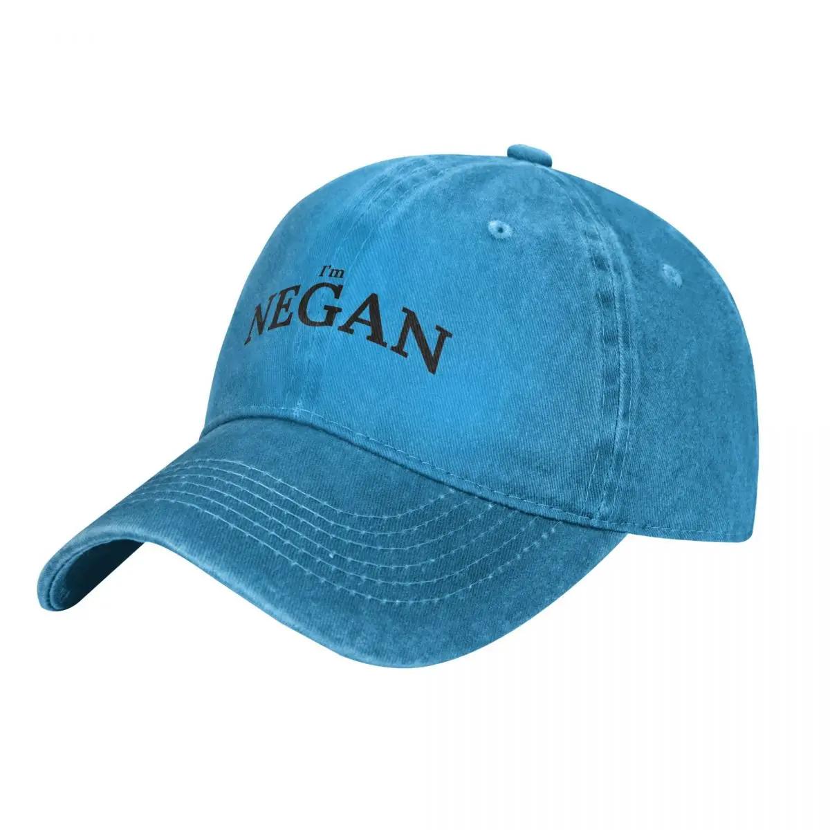 

I am Neganss Denim Baseball Cap Fashion Logo Kpop Trucker Hat Cheap Women Trendy Print Cap Adjustable