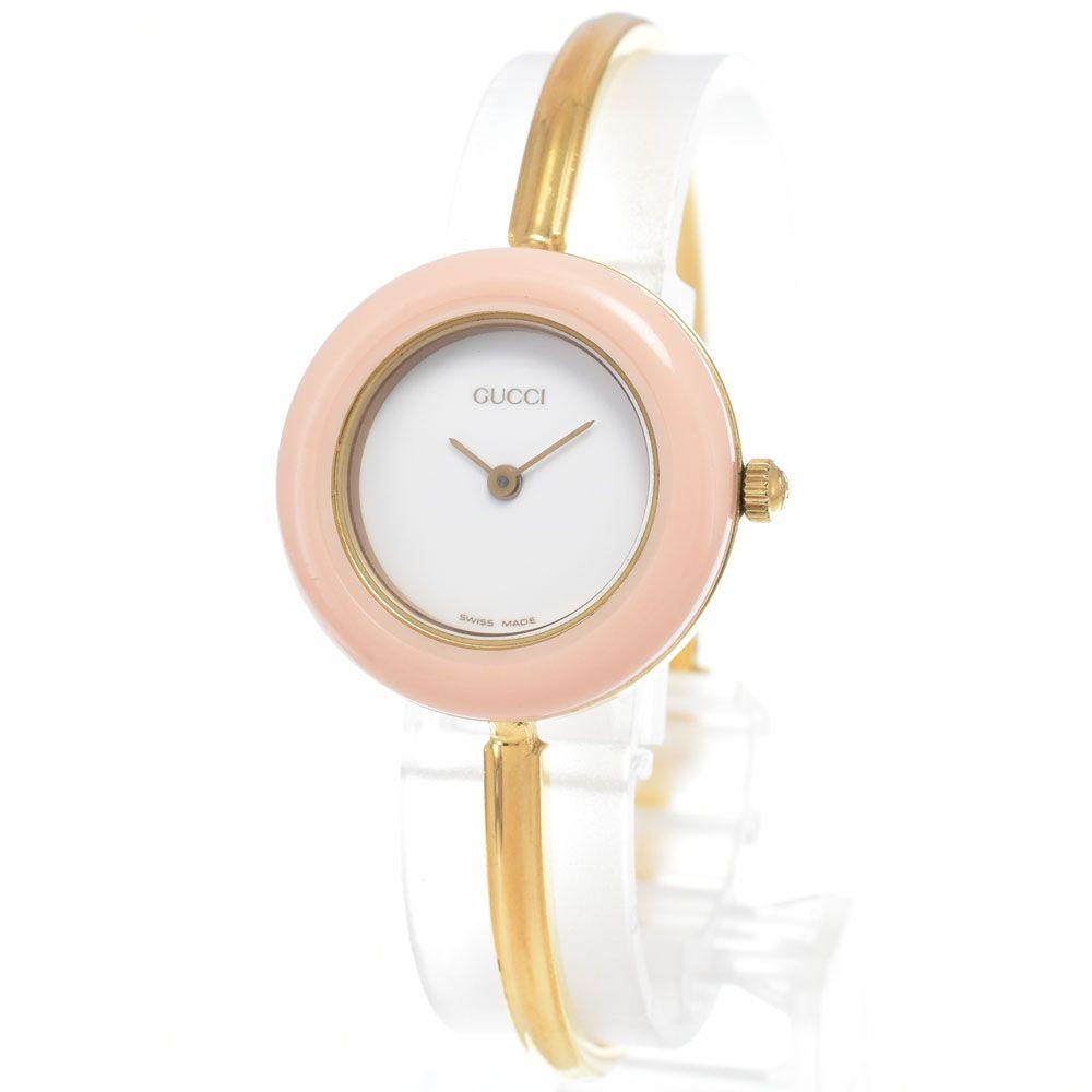 Used Price reduction Gucci GUCCI 11/12.2 Change Bezel White Quartz Ladies Good Condition Watch J#147884