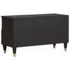 TV Stand with Shelf Black 80 X 33 X 46 Cm Solid Mango Wood