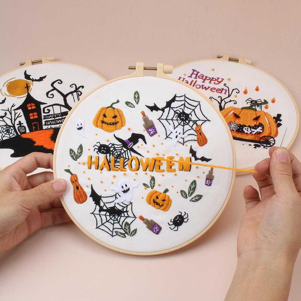 New Product Happy Halloween Embroidery Embroidery Handmade Embroidery Diy Material Package