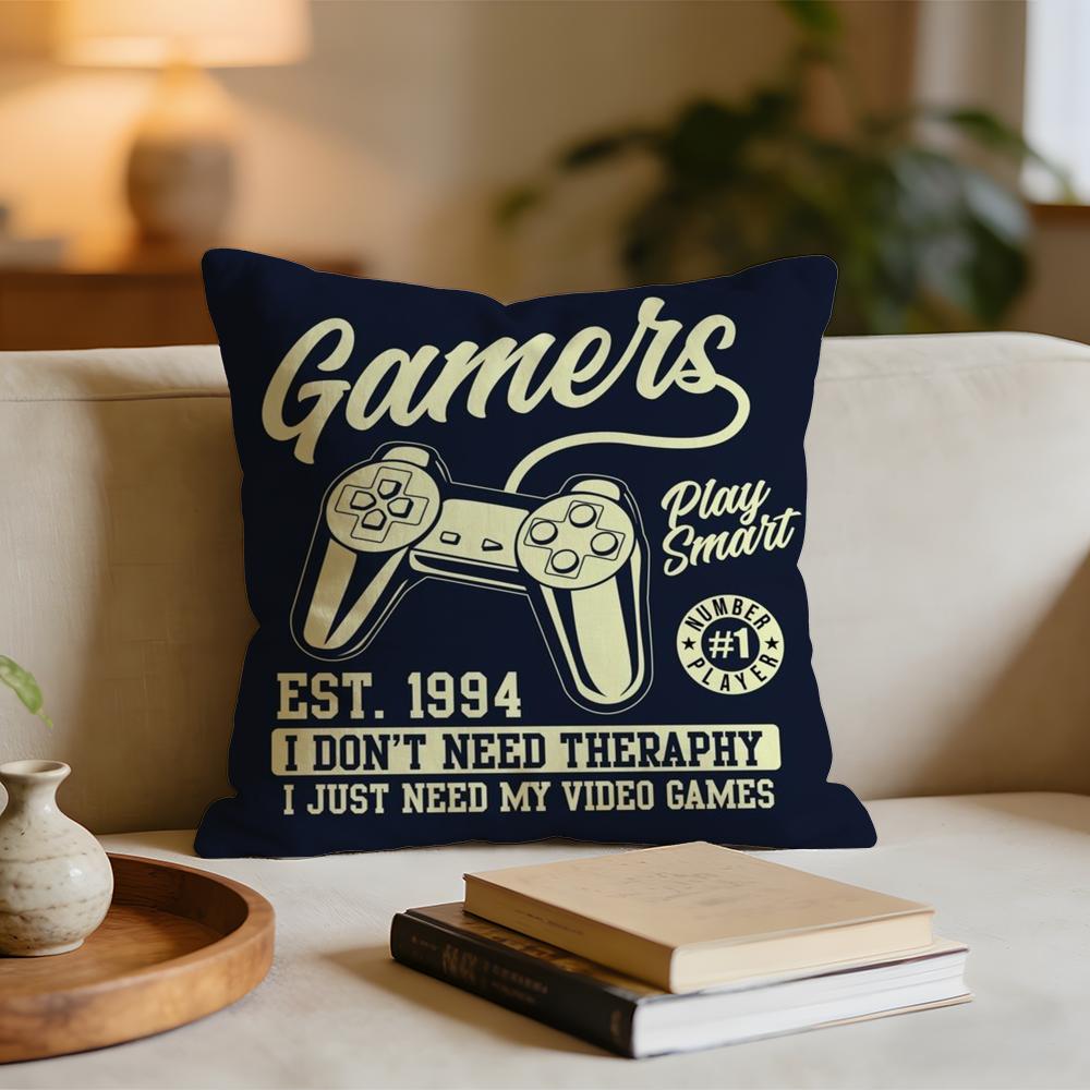 Colorful Graffiti Game Gamepad Cushion Cover Short plush pillowcase for bed sofa carwashable