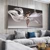 Elegantes tanzendes Ballerina-Leinwandgemälde Moderne Tanzmädchen-Poster und Drucke Wandkunstbilder für Wohnzimmer Heimdekoration