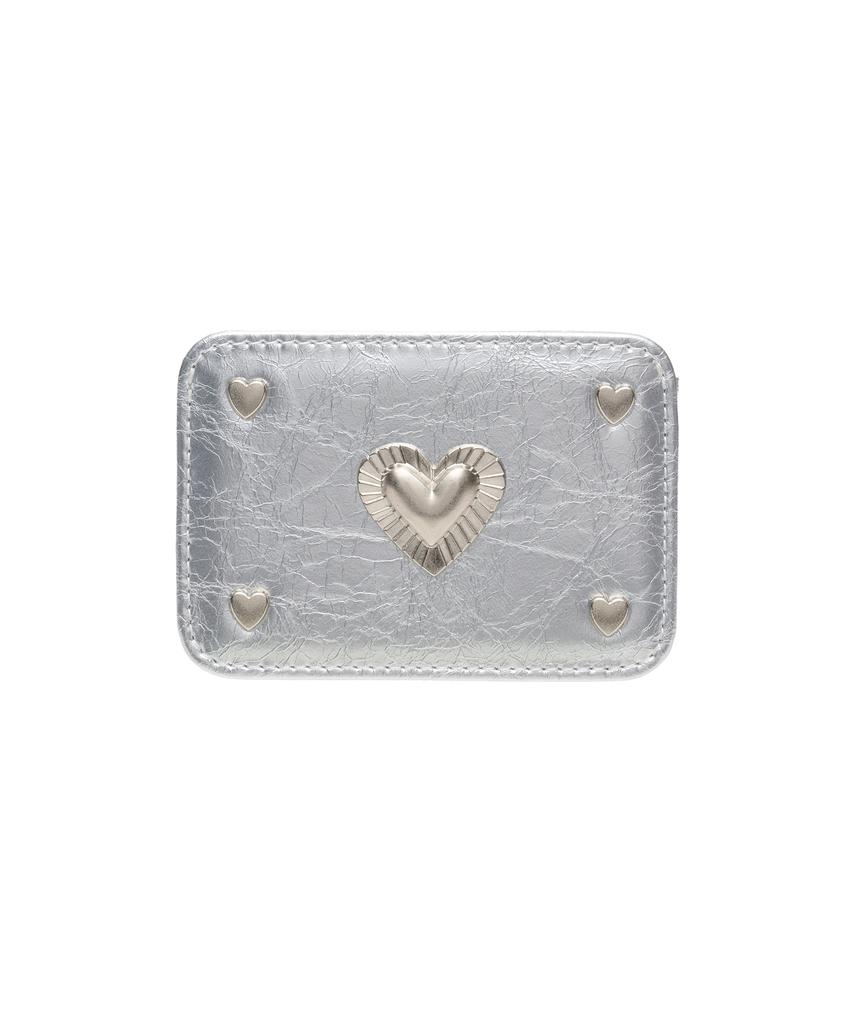 Lemasque Pie Heart Slim Card Holder Silver