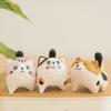 Wooden Craft Cat Figurine Home Office Decor Gift For Cat Lovers