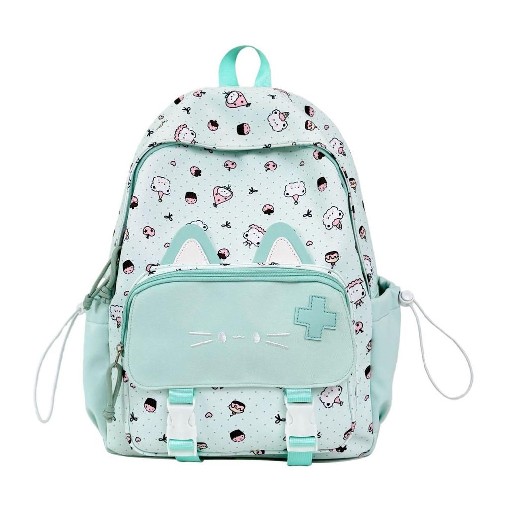 Schoolbag New Female School Style Backpack Cute Cat Primary School Bag Girl Soft Sister Leisure Travel Light Backpack
