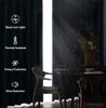 2pcs/set Blackout Curtains Sunny Forest Natural Green Space Landscape Polyester Window Bedroom Kitchen Home Interior Curtains