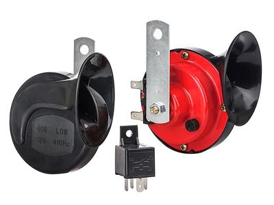 Horn 12V, 115 dB, Two-tone, Snail, with Relay, 2 Pcs.