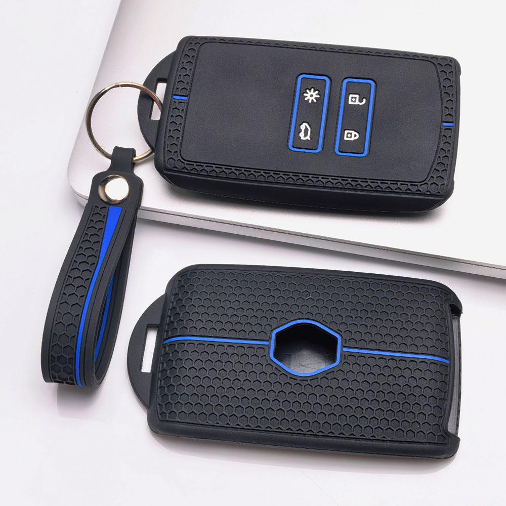 Sleutelhoes voor Renault Koleos Kadjar Arkana Clio Megane Captur Zoe Scenic met Sleutelhanger Krasbestendige Beschermer Schokbestendige Bescherming Zachte Grip Textuur
