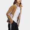 Adidas Originals Sherpa Biker Color Block Velvet Sports Jacket Women Jackets Khaki HC6604