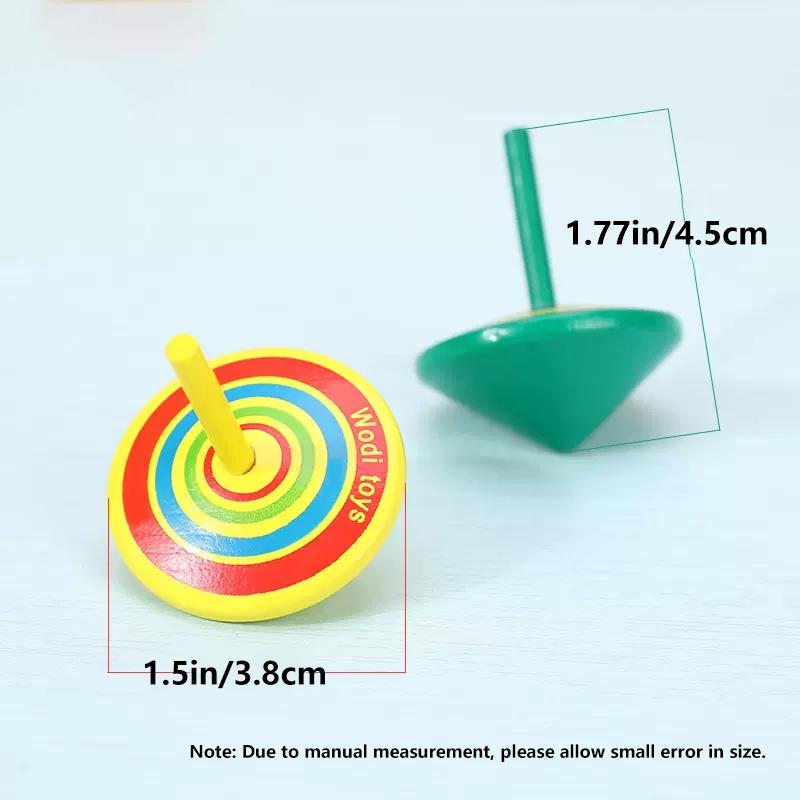 10 Pezzi Trottola di Legno Multicolore, Giocattoli Educativi per l'Asilo, Sollievo dallo Stress per Adulti, Bomboniere per Feste, Regalo per Bambini Piccoli