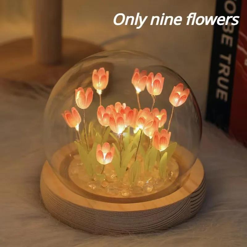 LED DIY Mini Tulip Craft Kit – Cute Decorations for Home, Birthday Gifts, Perfect for Girls, Family, Friends, Kids, and Christma