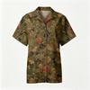 Men's Casual Short Sleeve Shirt Linen Cotton Blend Turn Down Collar Lightweight Breathable Summer Spring Top