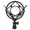 MENDUNER 45-50mm Microphone Shock Mount ABS Vibration-Resistant Holder 5/8 Inch To 3/8 Inch Conversion Nut Black Professional Recording