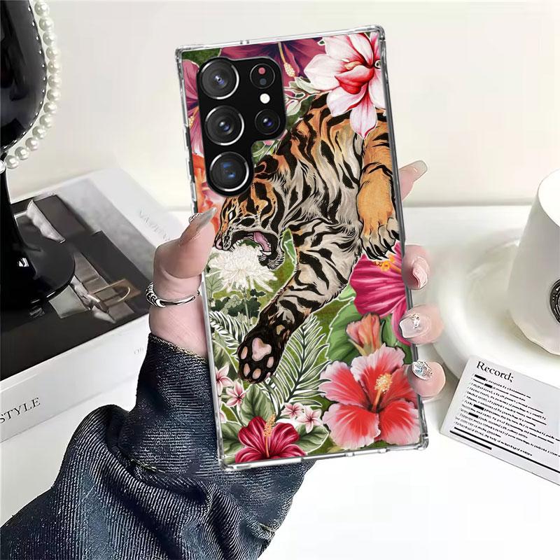 Superior Tiger Pattern Art Soft Phone Case For Samsung Galaxy S22 S23 S24 S25 Edge S26 Ultra S20 FE S21 Plus + Fundas Coque Gala