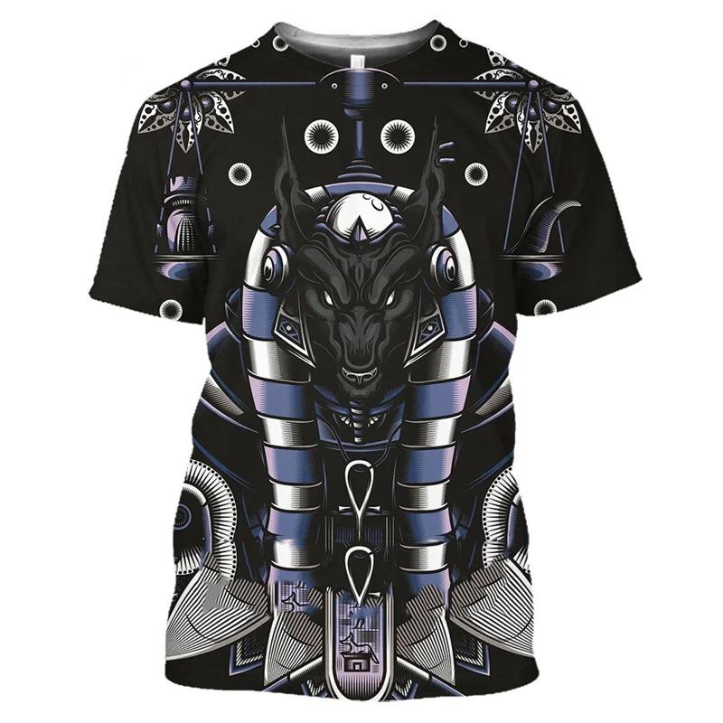 Anubis The Ancient Egyptian God of Death graphic t shirts Summer Fashion Casual streetwear 3D Printed quick-drying t-shirt Tops 6XL 980₽