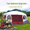 Spacious Outdoor Multi-Person Tent: Two Bedrooms, One Living Room for 6 To 12 People