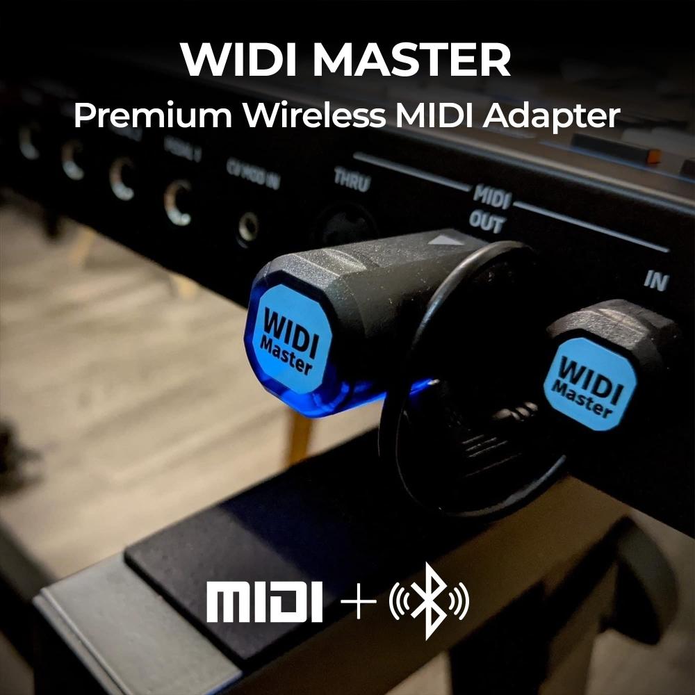 CME WIDI Master, Kabelloser MIDI-Bluetooth 5.0-MIDI-DIN-5-Adapter mit extrem niedriger Latenz und MIDI-Thru- und Merge-Funktion, Synthesizer EWI Keytar Gitarrenpedal