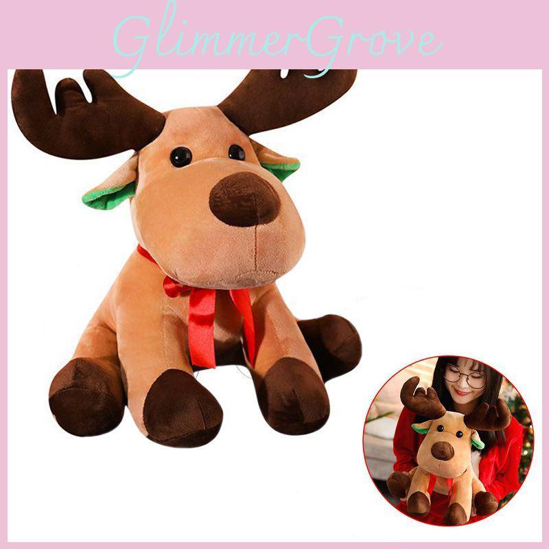 Adorable Christmas Elk Plush Toy Soft And Cuddly Deer Plushie Doll For Festive Decor