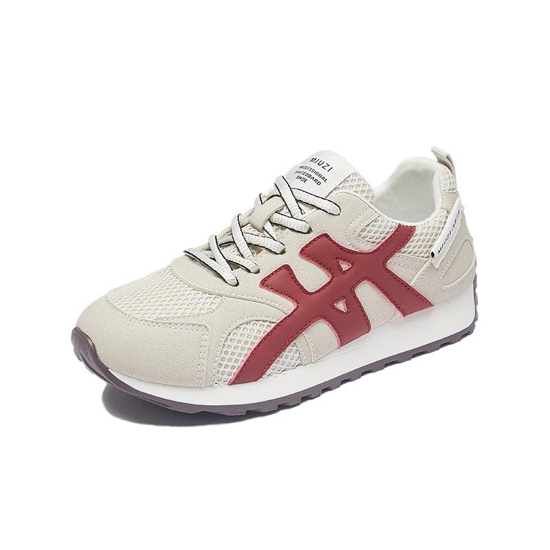 New spring and summer breathable thin bottom color matching women's shoes women's shoes sports and leisure height increase round head