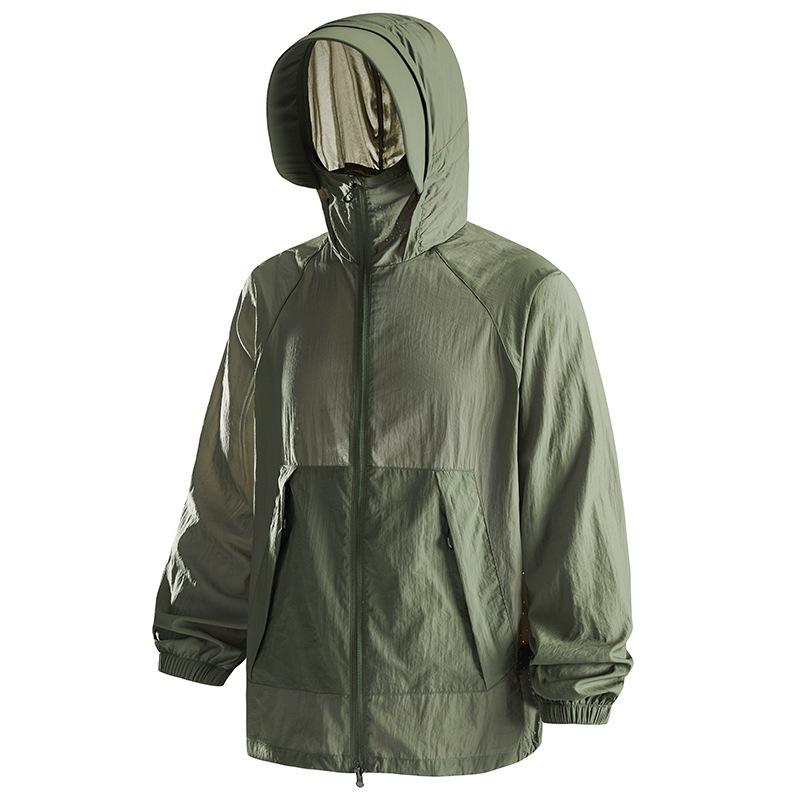 Outdoor sunscreen clothing UPF10 + men's fishing thin jacket spring and summer breathable UV-proof skin clothing