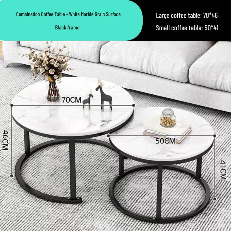 Round Light Luxury Coffee Table for Small Living Spaces