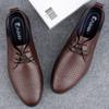 New Men Casual Leather Shoes Fashion Brand Classic Men  Leather Shoes Brown/Black Hot Sale Breathable Business Lace-Up Men Shoes