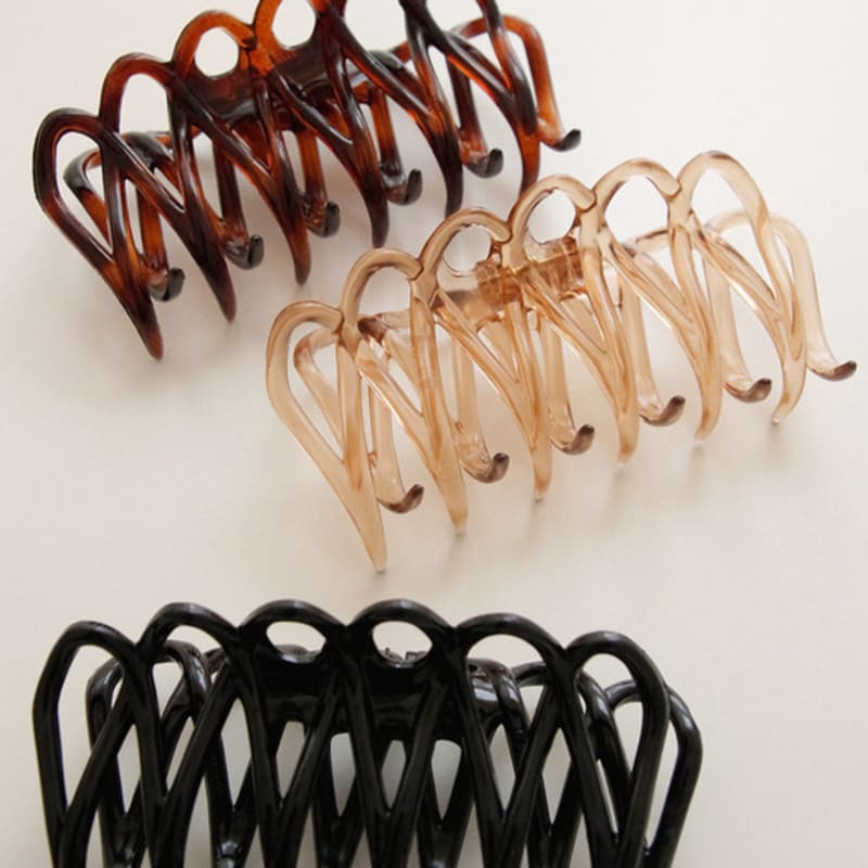 

J.Lauren Французская большая заколка-краб для волос в виде кренделя Bh0873 brown