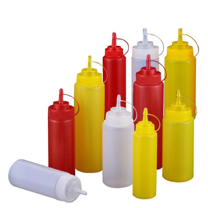 Leak-Proof Plastic Squeeze Bottle for Salad Dressing, Cream, Jam, Sauce, and Seasoning