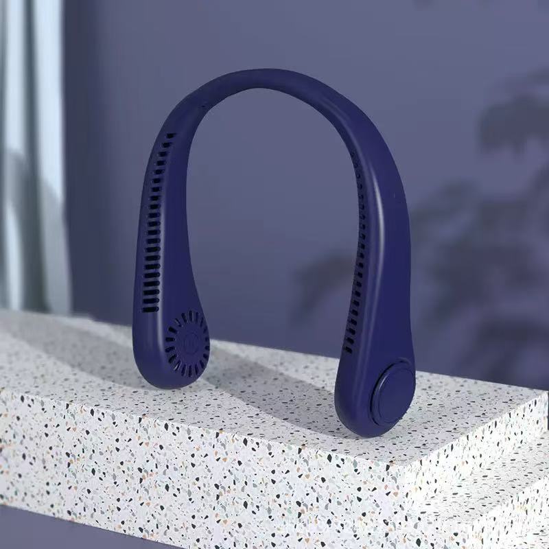 New Summer Portable Mini Hanging Neck Fan Bladeless Neckband Fan Digital Display Power Air Cooler USB Rechargeable Electric Fans