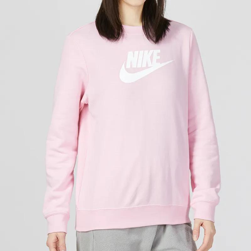 Nike Sweatshirts Women's Pink Crew Neck Moderate Regular (Unisex) Sweatshirts DQ5833 690