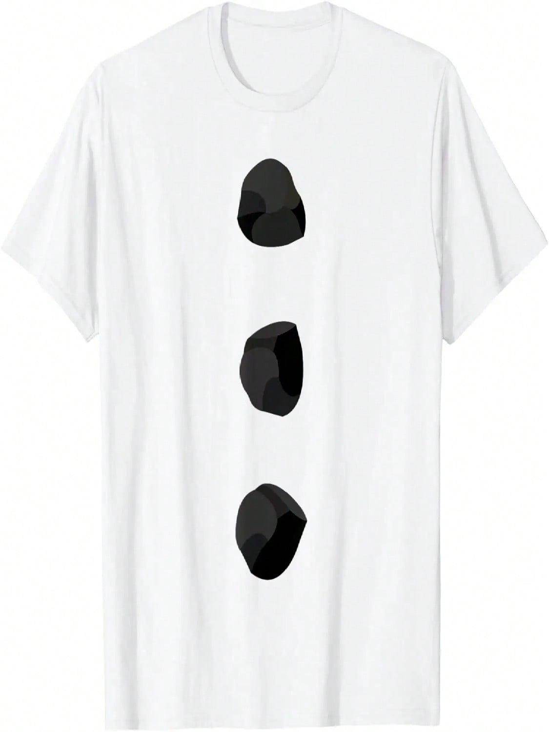 Snowman Costume Shirt Three Black Buttons On White T-Shirt S разноцветный