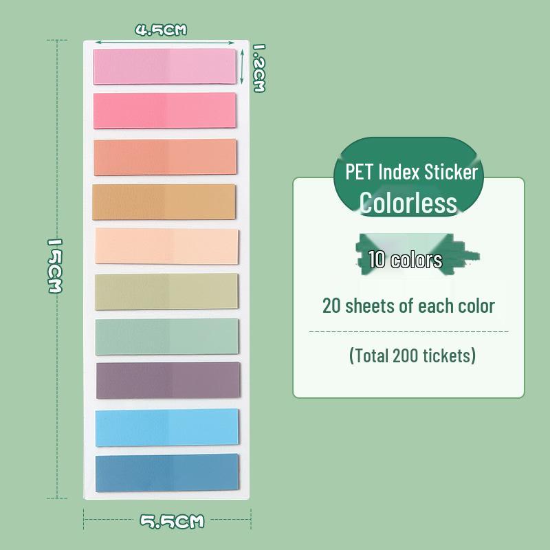 Translucent Morandi Color Sticky Notes