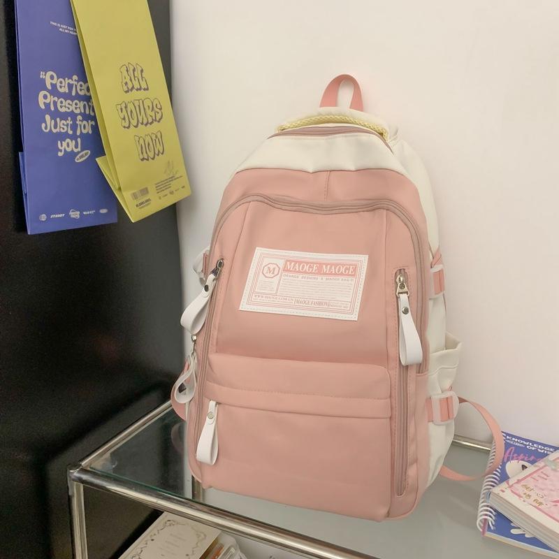 The schoolbag is high-value, fresh and cute, the schoolbag is casual, simple and light, and the commute is versatile and large capacity.
