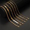 6 Pieces Stylish 14K Gold Plated Bracelets for Women Portable and Comfortable Cuban Link Chain Daily Use Casual Wear