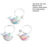 1/2/3Pcs Key Chain Faux Pearl Whale Shape Charm Keychain with Bangle Bags Backpacks Key Holder Decorative Bag Accessory