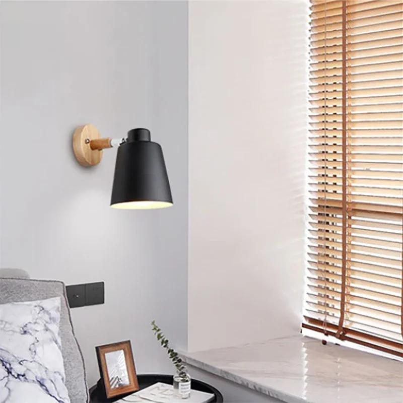 Wall Lamp Macaron Simple Iron Decor Wall Sconces For Bedroom Bedside Study Entryway Aisle Nordic Home Indoor Decorative Lights