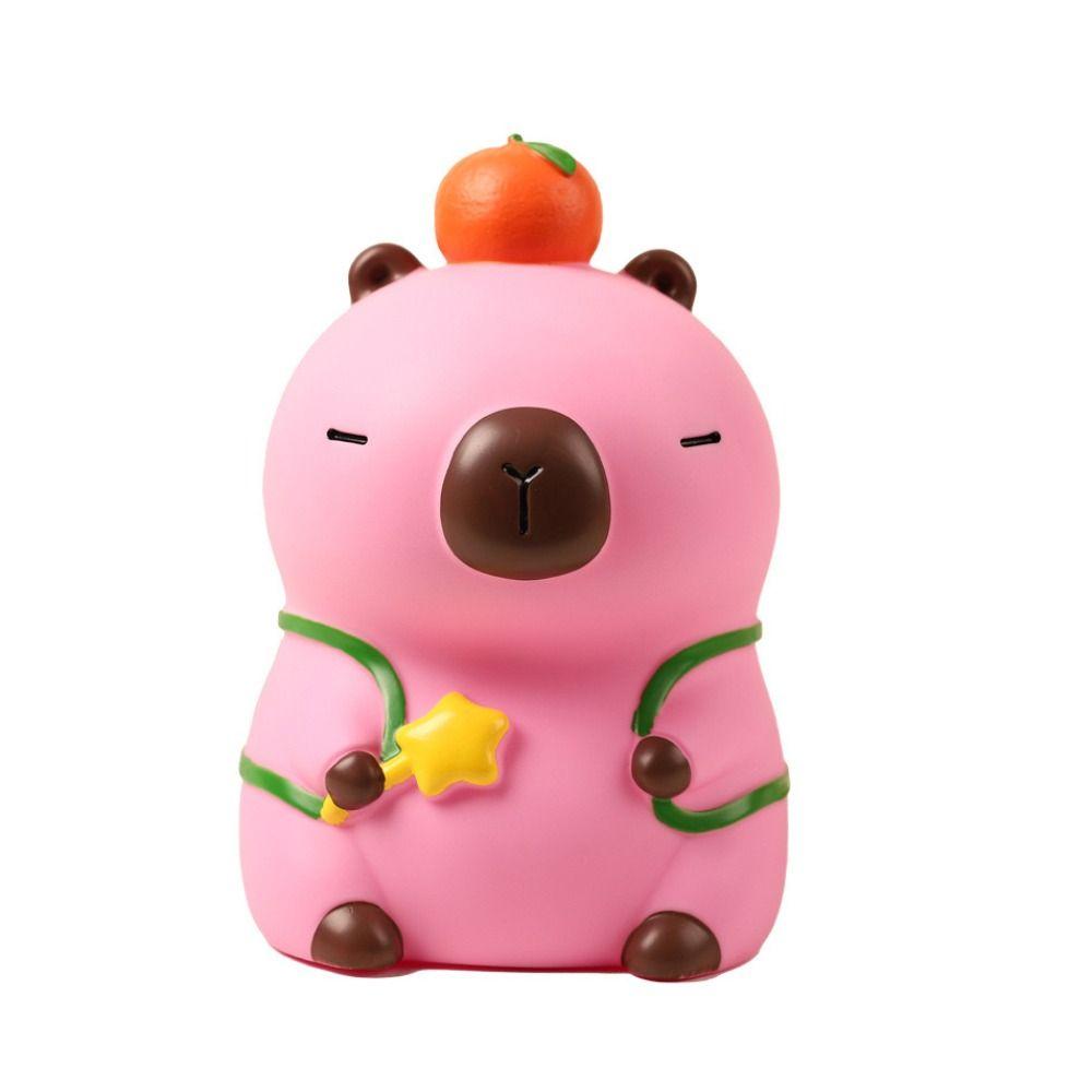 

Large Capacity Capybara Money Boxes Savings Tank Capybara Kids Storage Box Home Decoration pink-small