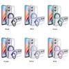 Plating Ring Magnetic Support Transparent Magsafe Phone Case For OPPO A79 A57 A77 A77S A17 A17K A53 A53S 4G 5G Seismic Case