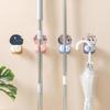 Self Adhesive Wall Mop Holder Brush Organizer Rack Multi-Purpse Door Keys Umbrella Hanger Hook Bathroom Toothbrush Storage