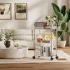 For Acrylic Storage Cart Mobile Shelf With Wheels Removable Snack Organizer Trolley Bathroom Living Room Kitchen Storage Accesso