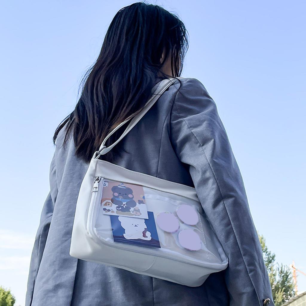 Harajuku Ita Bag für Frauen, transparente Tasche, Itabag, High School Mädchen Uniform JK Crossbody Schultertasche