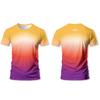 Colorful Gradient Graphic Sports T Shirts Summer Fashion Streetwear 3D Printed Fitness T-shirts Loose Breathable Unisex Tees